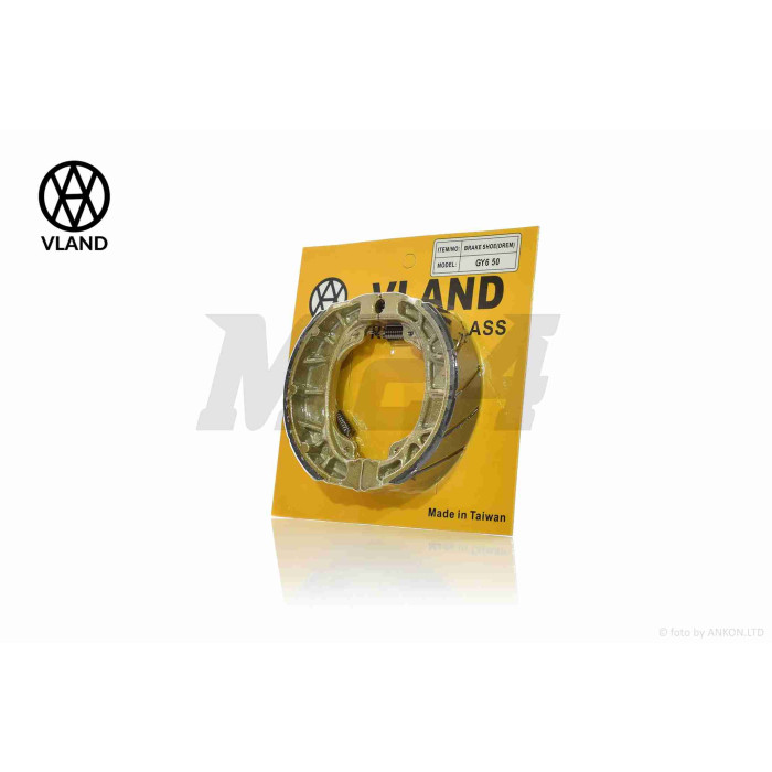 Колодки гальмівні (барабан) GY6 10/12", LEAD, Delta пряма пружина "VLAND" ТАЙВАНЬ