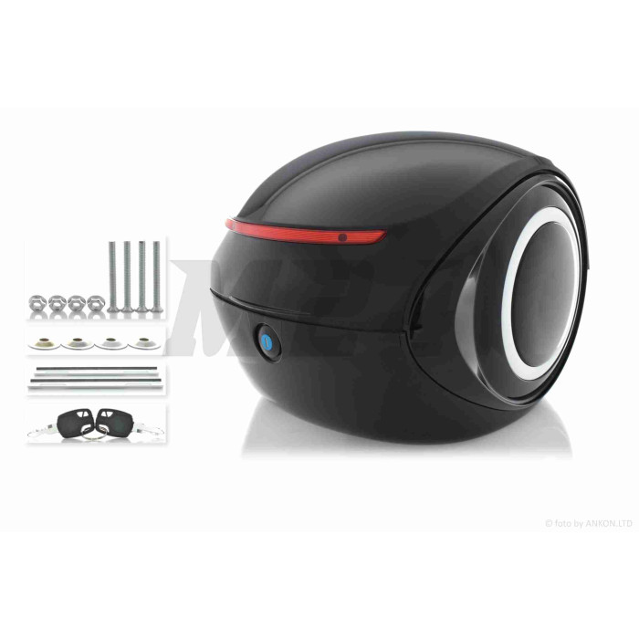 Кофр 32L 350*350*260mm #1737 (чорний глянсовий, крапля)