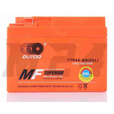 Акумулятор GEL 12V 2.3A Honda 115-50-85mm YTR4A-BS "OUTDO" (2021)