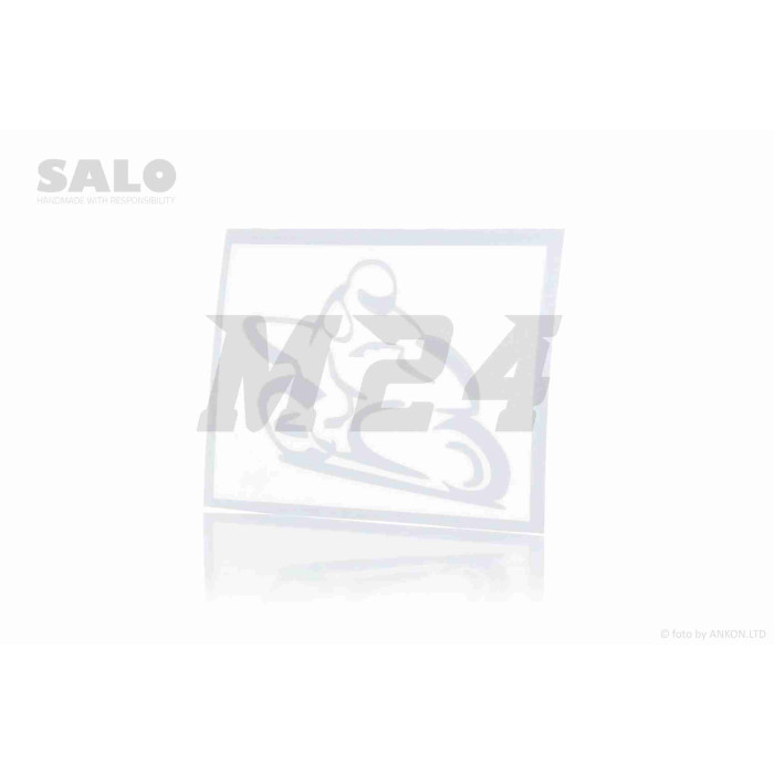 Наклейка BIKER (срібляста) 130-110mm "SALO"