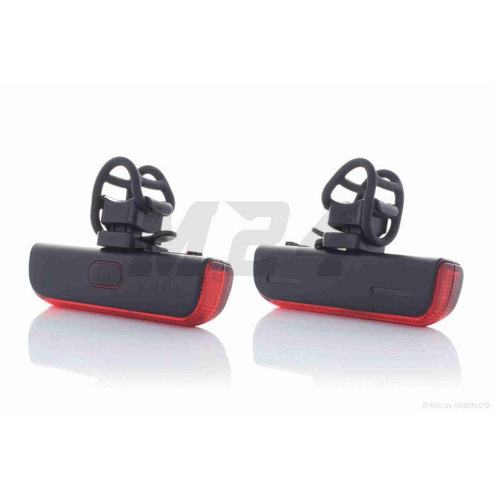 Габарит задний вело с поворотами и радиопультом ДУ USB #DEN-050
