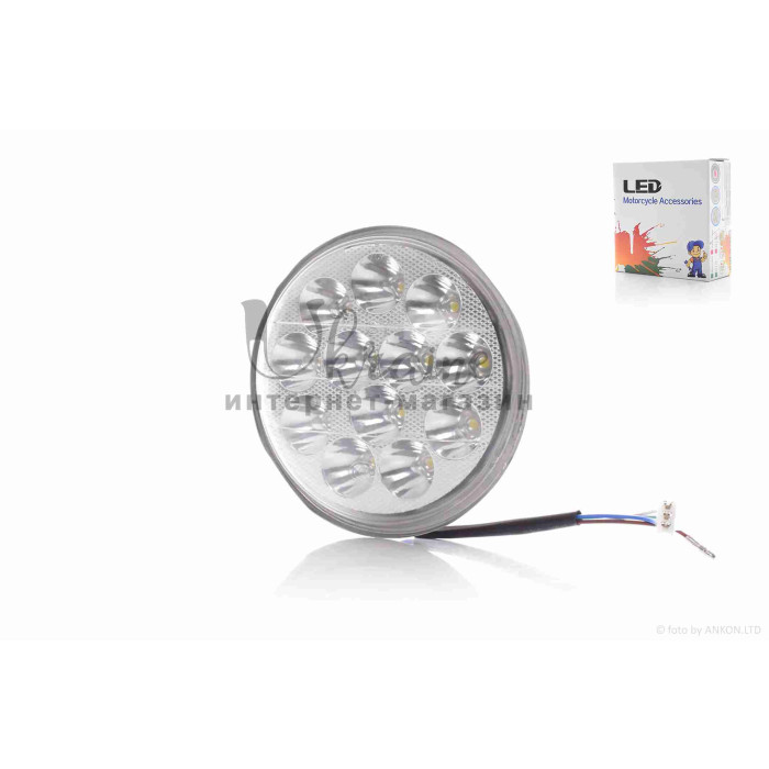 Модуль світлодіодний у фару Alpha круглий, 12 діодів, D160 зі склом