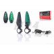 Габарити на кермо велосипеда USB 250mAh IPX4 з сигналом, зелений 15lm 5режимів #AS0612 #DEN-038 "AISONG"