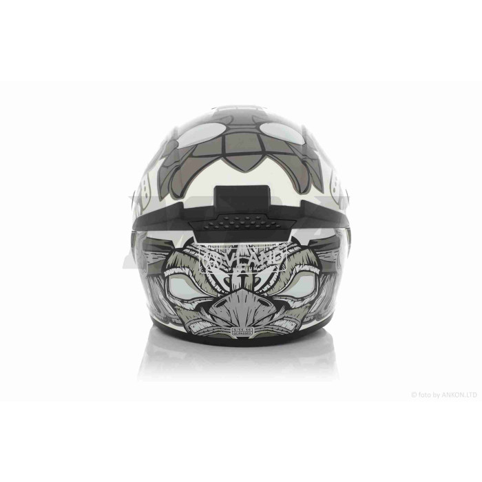 Шолом інтеграл "VLAND" #M63 +окуляри, L, White/Silver