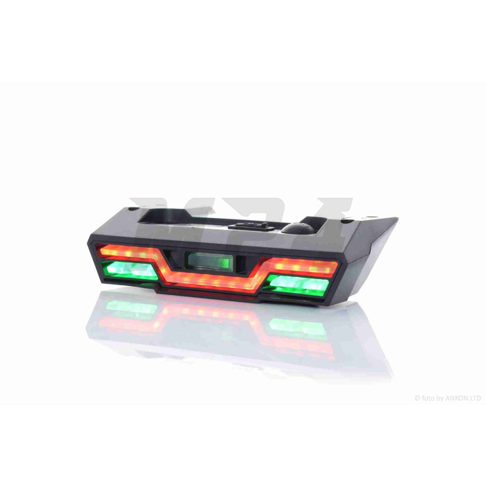 Габарит задній вело червоний/синій/зелений діоди, USB 2000mAh #BK-1819 #DEN-057
