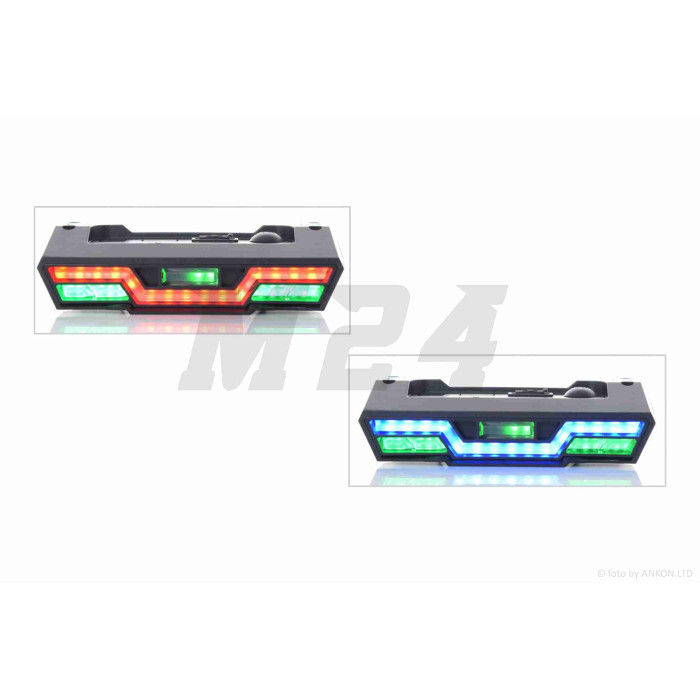 Габарит задній вело червоний/синій/зелений діоди, USB 2000mAh #BK-1819 #DEN-057