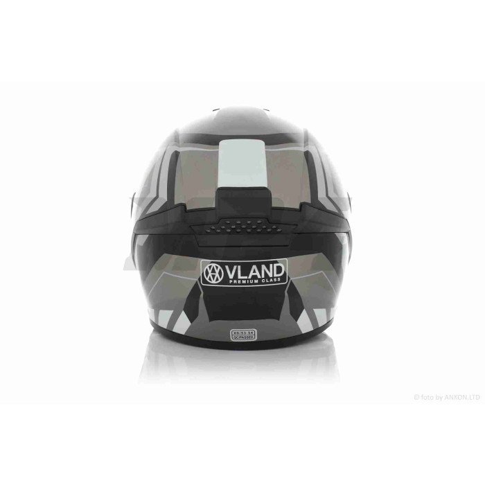 Шолом інтеграл "VLAND" #M63 +окуляри, L, Black/Silver
