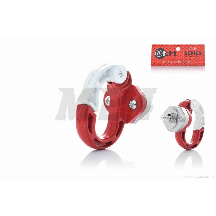 Крюк багажний з карабіном (червоно-білий)