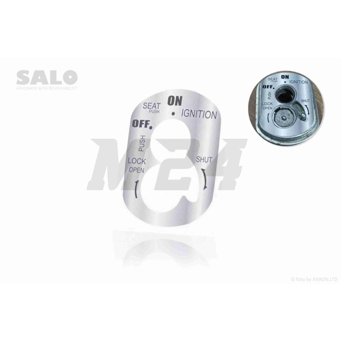 Наклейка замку запалення DIO AF35 (срібляста) "SALO"