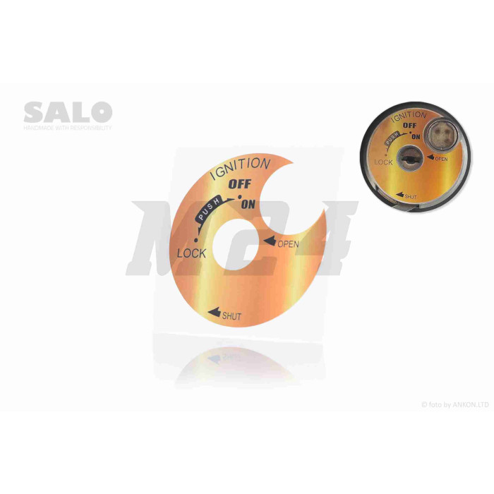 Наклейка замку запалення GEAR 4T (золото) "SALO"