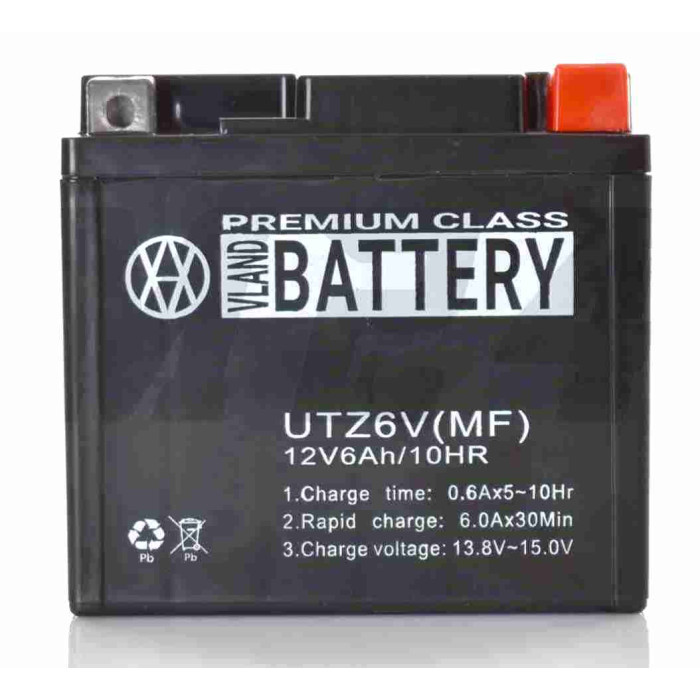 Акумулятор GEL 12V 6A 113-70-103mm UTZ6V "VLAND" (2025) DIO AF56