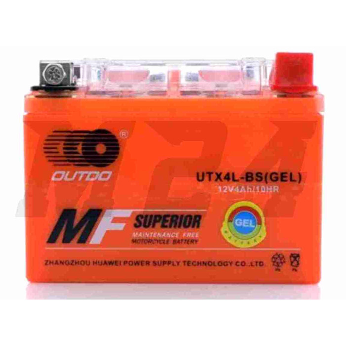 Акумулятор GEL 12V 4A 113-70-85mm UTX4L-BS "OUTDO" (2023)