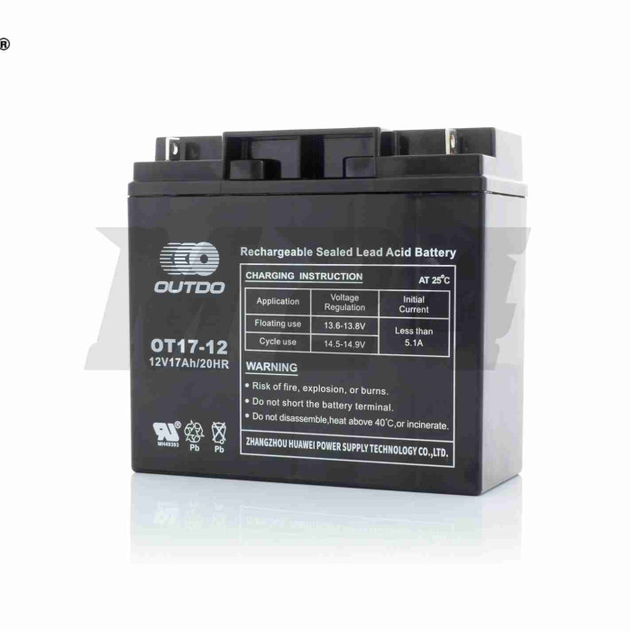 Акумулятор SLA 12V 18A 181-77-167-167mm OT17-12 "OUTDO" (08.2023)