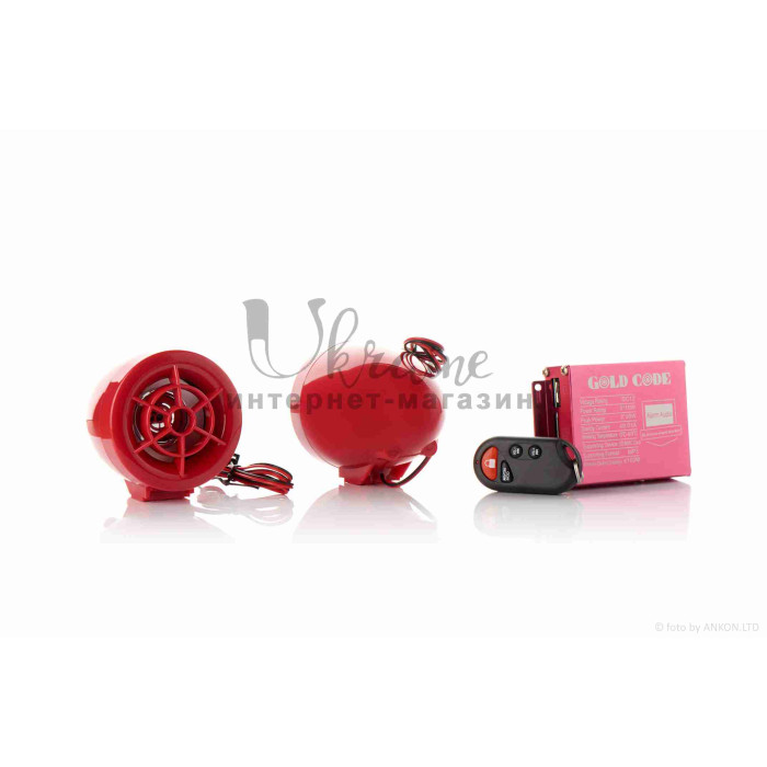 Аудіосистема 2.0 MP3 (USB/SD), пульт, сигналізація "F6" (червона)