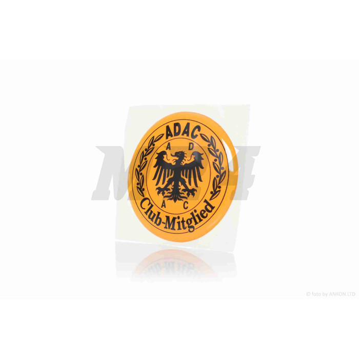 Наклейка Герб ADAC club mitglied кругла (60-60mm) силікон