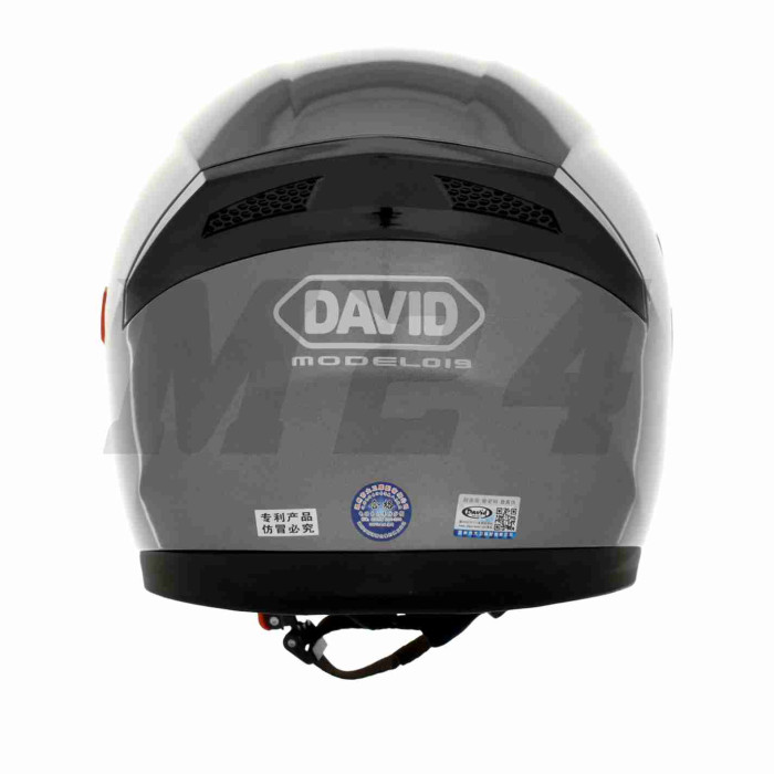 Шолом відкритий "DAVID" (#D019, сірий, M, окуляри, ABS)