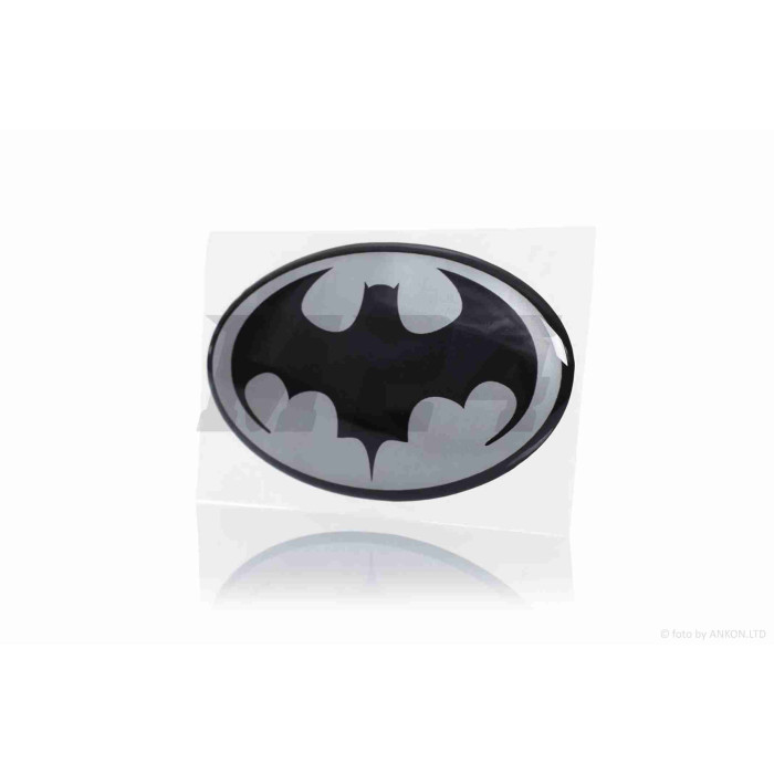 Наклейка TheBat (90-55mm) силікон срібло