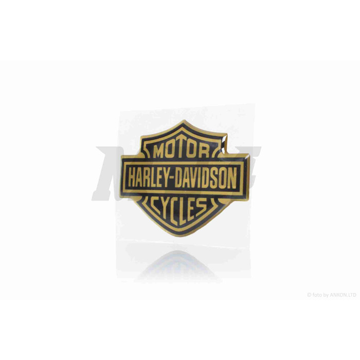 Наклейка Harley-Davidson золото (75-55mm) силікон