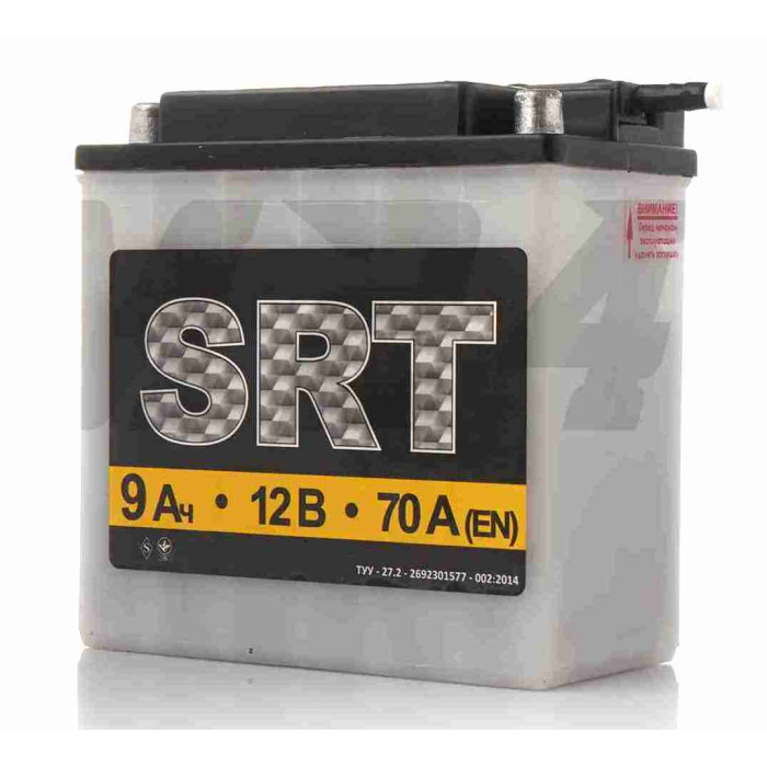 Акумулятор кислотний 12V 9A 140-85-140mm кругла клемма "SRT" УКРАЇНА