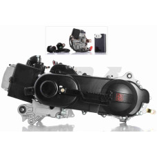 Двигун GY6 80cc 43cm, під два амортизатори +карбюратор, комутатор, котушка запалювання "SEE-SL"