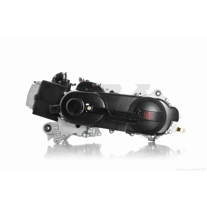Двигун GY6 80cc 43cm, під два амортизатори +карбюратор, комутатор, котушка запалювання "SEE-SL"
