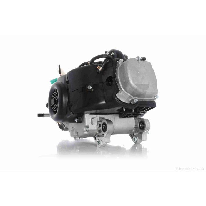 Двигун GY6 80cc 43cm, під два амортизатори +карбюратор, комутатор, котушка запалювання "SEE-SL"