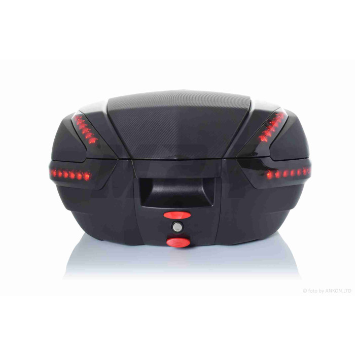 Кофр #898/3 59*45.5*32.5, 47L поліпропіленовий, переносний, діодний габарит+стоп-сигнал "LIPAI"