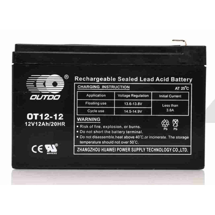 Акумулятор SLA 12V 12A 151-98-95mm OT12-12 "OUTDO" (2023)