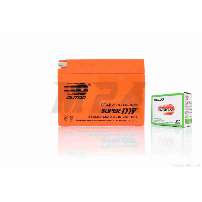Акумулятор GEL 12V 2.3A Suzuki/Yamaha 115-40-90mm YT4B-5 "OUTDO"