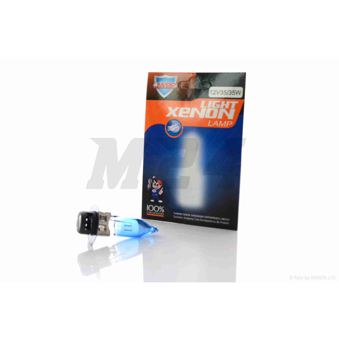 Лампа фари P15D-25-1 12V 35/35W 1 вус, синя "JWBP"