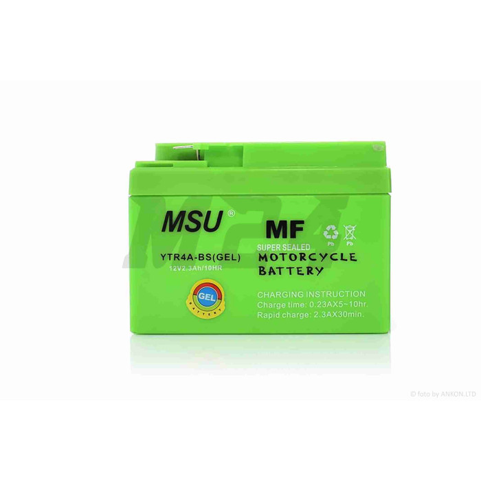 Акумулятор GEL 12V 2.3A Honda 115-50-85mm YTR4A-BS "MSU" (2025)