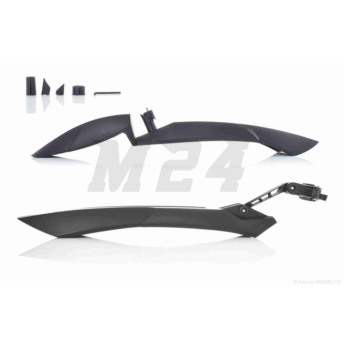 Крила бризковики вело пластмас (чорні) #DNB-009 #FK-870F/R