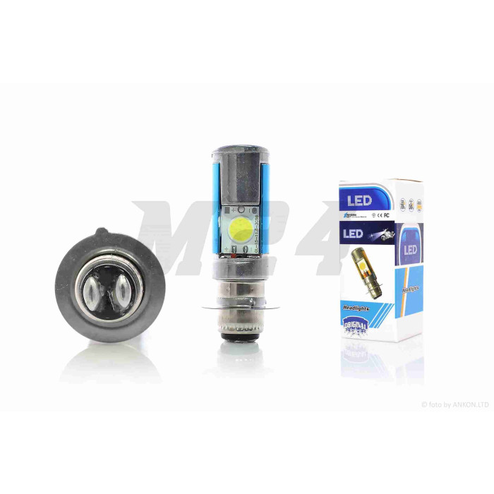 Лампа фари діодна P15D-25-1 12V 35/35W 1 вус, 2 кристали #2