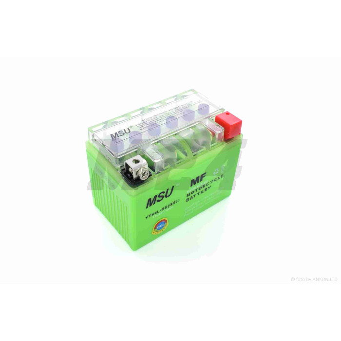 Акумулятор GEL 12V 4A 113-70-85mm YTX4L-BS "MSU" (2025)