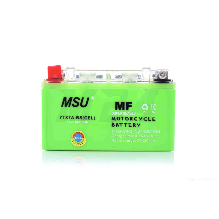 Акумулятор GEL 12V 7A 150-87-94mm UTX7A-BS (YTX7A-BS) "MSU" (2025)