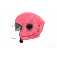 Шолом відкритий (підлітковий) "DAVID" (#D226, регулятор розміру, окуляри, pink)