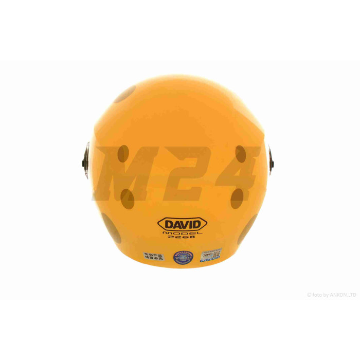 Шолом відкритий (підлітковий) "DAVID" (#D226, регулятор розміру, окуляри, yellow)