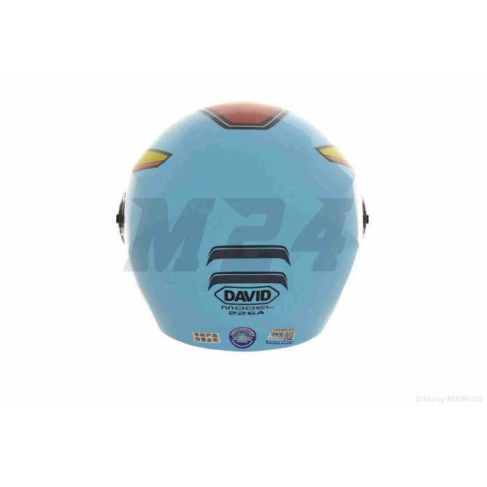 Шолом відкритий (підлітковий) "DAVID" (#D226, регулятор розміру, окуляри, blue)