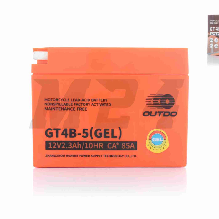 Акумулятор GEL 12V 2.3A Suzuki/Yamaha 115-40-90mm GT4B-5 "OUTDO" 2025
