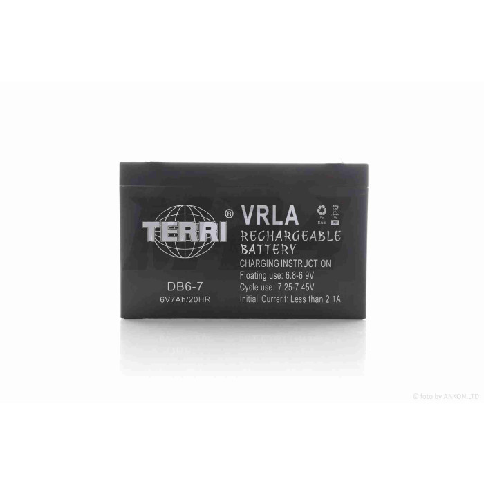 Акумулятор SLA 6V 7A 150-35-95mm DB6-7 "TERRI"