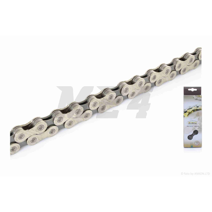 Ланцюг приводний велосипеда посилений 1/2''11/128'' 'КМС' (X9, 9 швидкостей, хром)