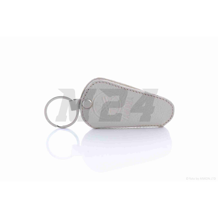 Чохол для ключів овальний YAMAHA (шкіра, білий)