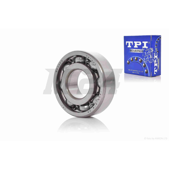 Подшипник коленвала JOG, AD50, LETS (6204 C3, 20-47-14) "TPI" ТАЙВАНЬ