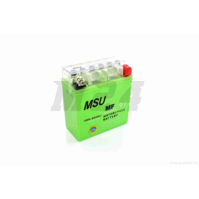 Акумулятор GEL 12V 5A 119-60-129mm, високий 12N5L-BS (YB5L-BS) "MSU" (2025)