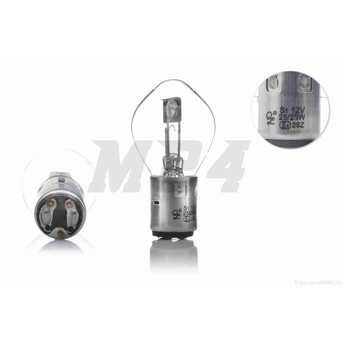 Лампа фари H6 (BA20D) 12V 25/25W груша #OEM