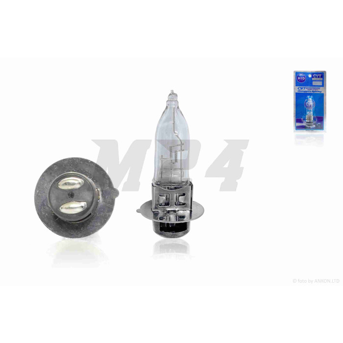 Лампа фары P15D-25-1 12V35/35W белая, свечка, блистер (1 ус) "CYT"