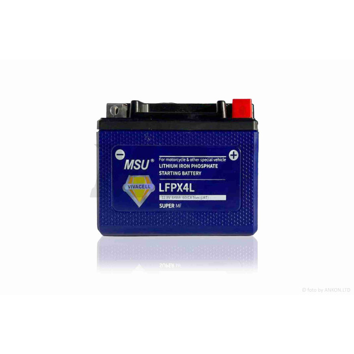 АКБ 12V 4A GEL 113-70-85mm YTX4L-BS "MSU" 12В 4А GEL 115-70-85mm LFPX4L Літій-іонний "МДУ"