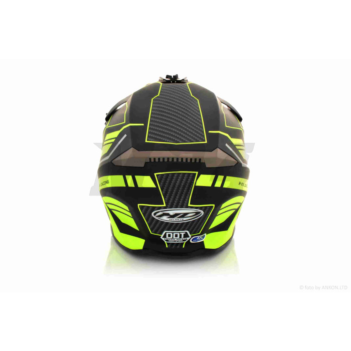 Шолом кросовий "HD" (#H-806, XL, Matte-black-green)