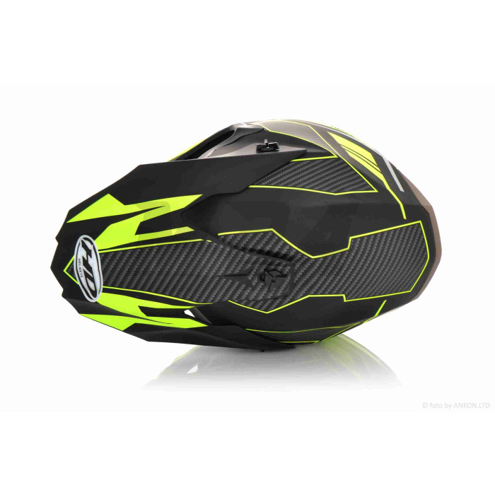 Шолом кросовий "HD" (#H-806, XL, Matte-black-green)