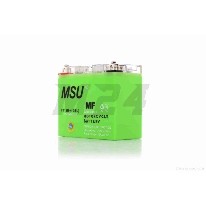 Акумулятор GEL 12V 10A 150-70-130mm YT12B-4 "MSU" (2023)